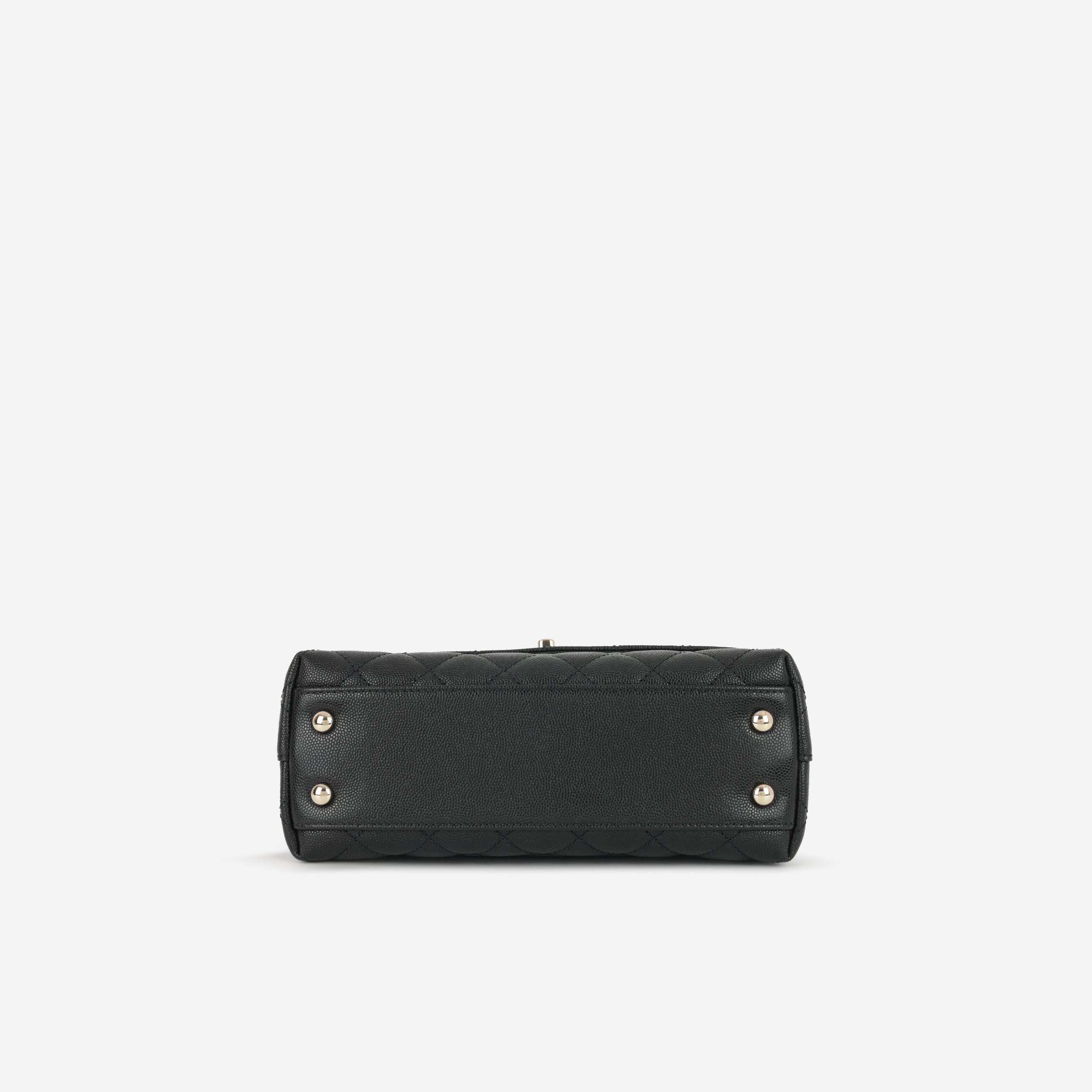 Chanel Small Coco Handle - Black Caviar | Champagne Gold Hardware