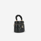 Chanel 22s Mini Top Handle Vanity - Black Lambskin | Champagne Gold Hardware