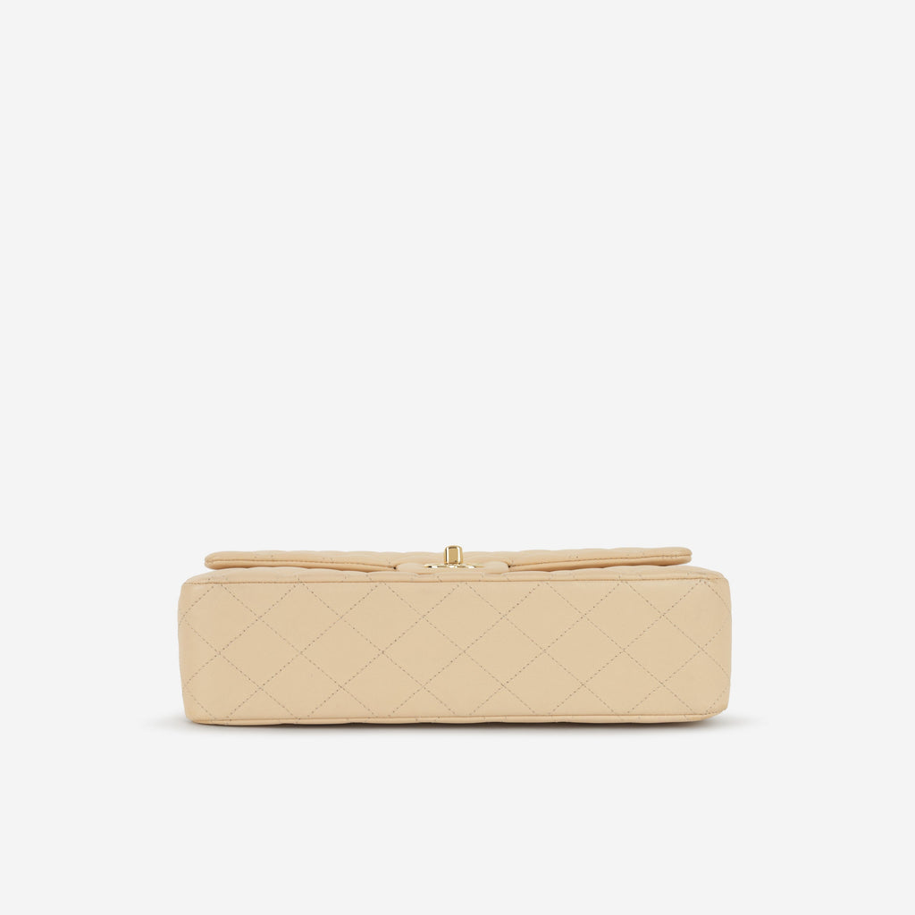 Chanel Medium Classic Flap - Beige Lambskin | Gold Hardware