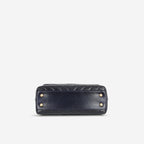 Chanel Small Coco Handle - Navy Chevron Calfskin | Gold Hardware