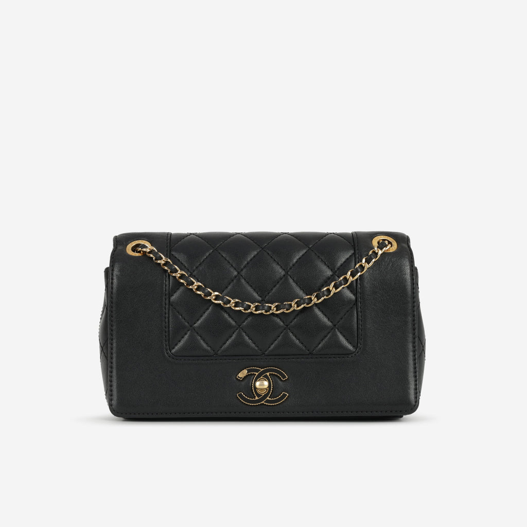 Chanel Small Mademoiselle Flap Bag - Black Calfskin | Gold Hardware