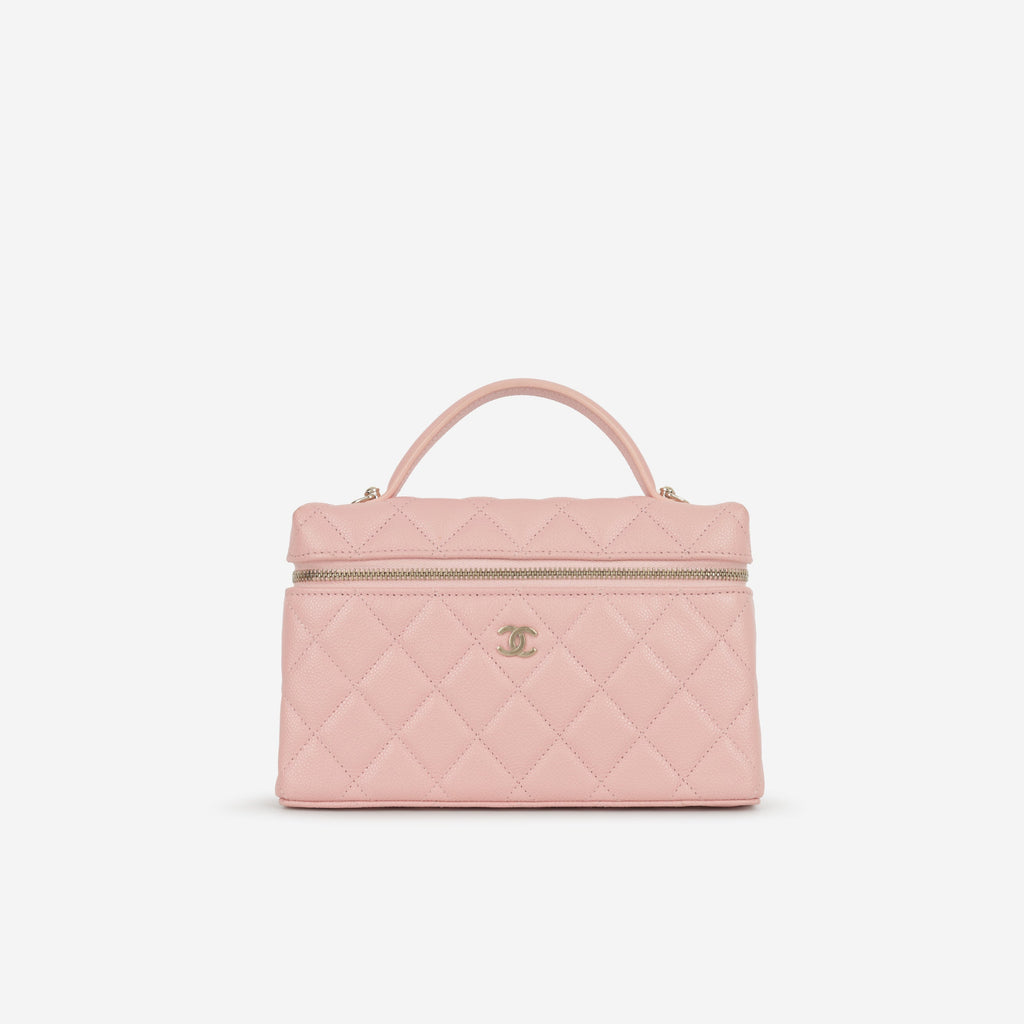 Chanel Vanity with Chain - Pink Caviar | Champagne Gold Hardware