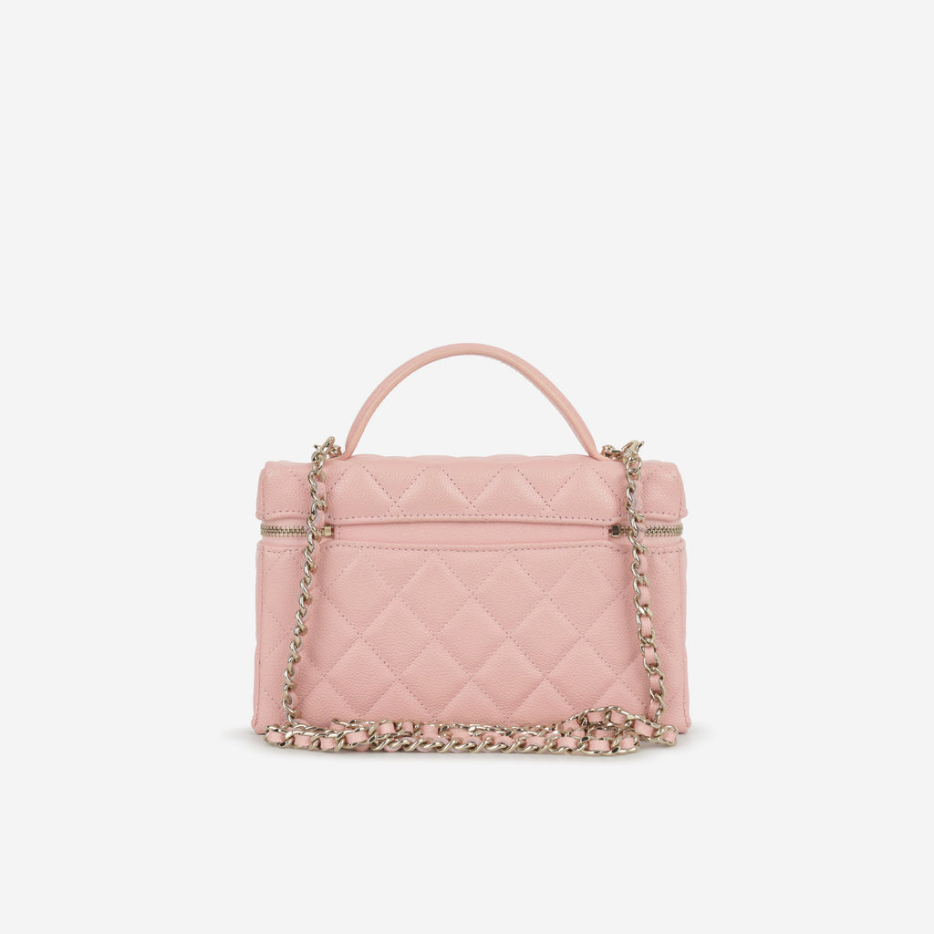 Chanel Vanity with Chain - Pink Caviar | Champagne Gold Hardware