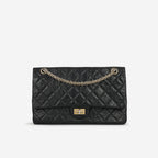 Chanel 2.55 Reissue 226 - Black Crumpled Calfskin | Gold Hardware