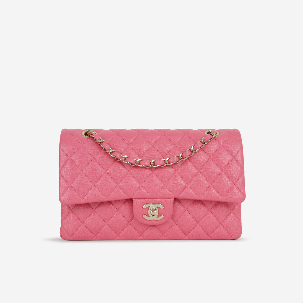 Chanel Medium Classic Flap - Hot Pink Caviar | Champagne Gold Hardware