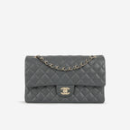 Chanel Medium Classic Flap - Grey Caviar | Champagne Gold Hardware