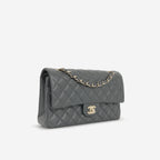 Chanel Medium Classic Flap - Grey Caviar | Champagne Gold Hardware