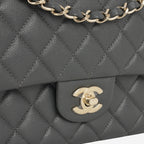 Chanel Medium Classic Flap - Grey Caviar | Champagne Gold Hardware