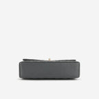 Chanel Medium Classic Flap - Grey Caviar | Champagne Gold Hardware