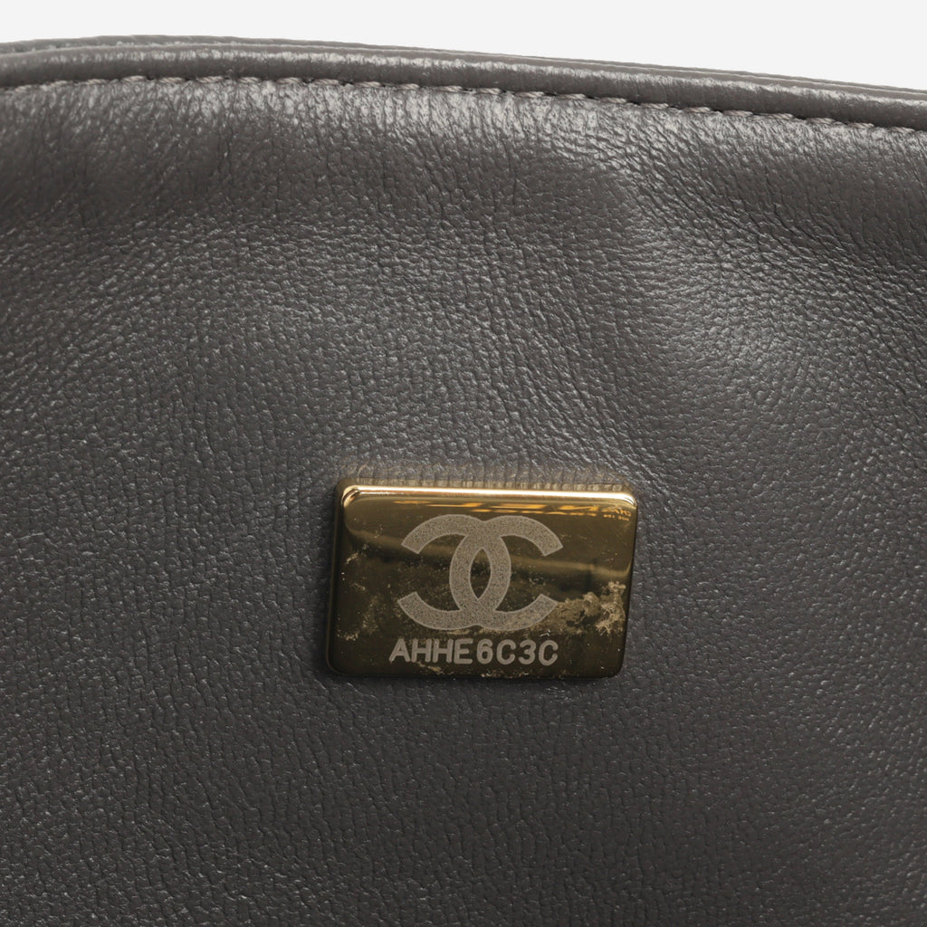 Chanel Medium Classic Flap - Grey Caviar | Champagne Gold Hardware