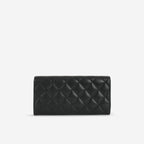 Chanel Long Classic Flap Wallet - Black Caviar | Gold Hardware