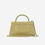 Chanel Medium Coco Handle - Olive Green Caviar | Champagne Gold Hardware