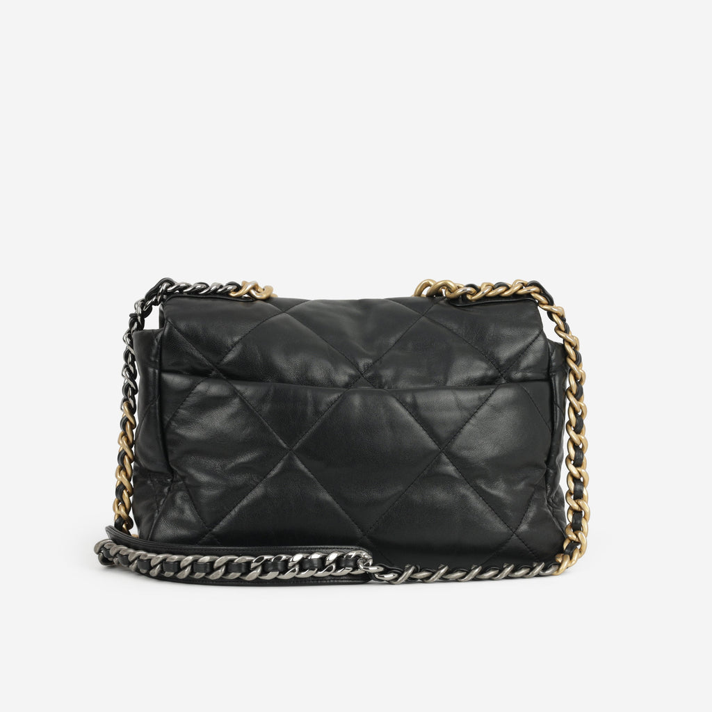 Chanel Large 19 Flap Bag - Black Lambskin | Multi Hardware