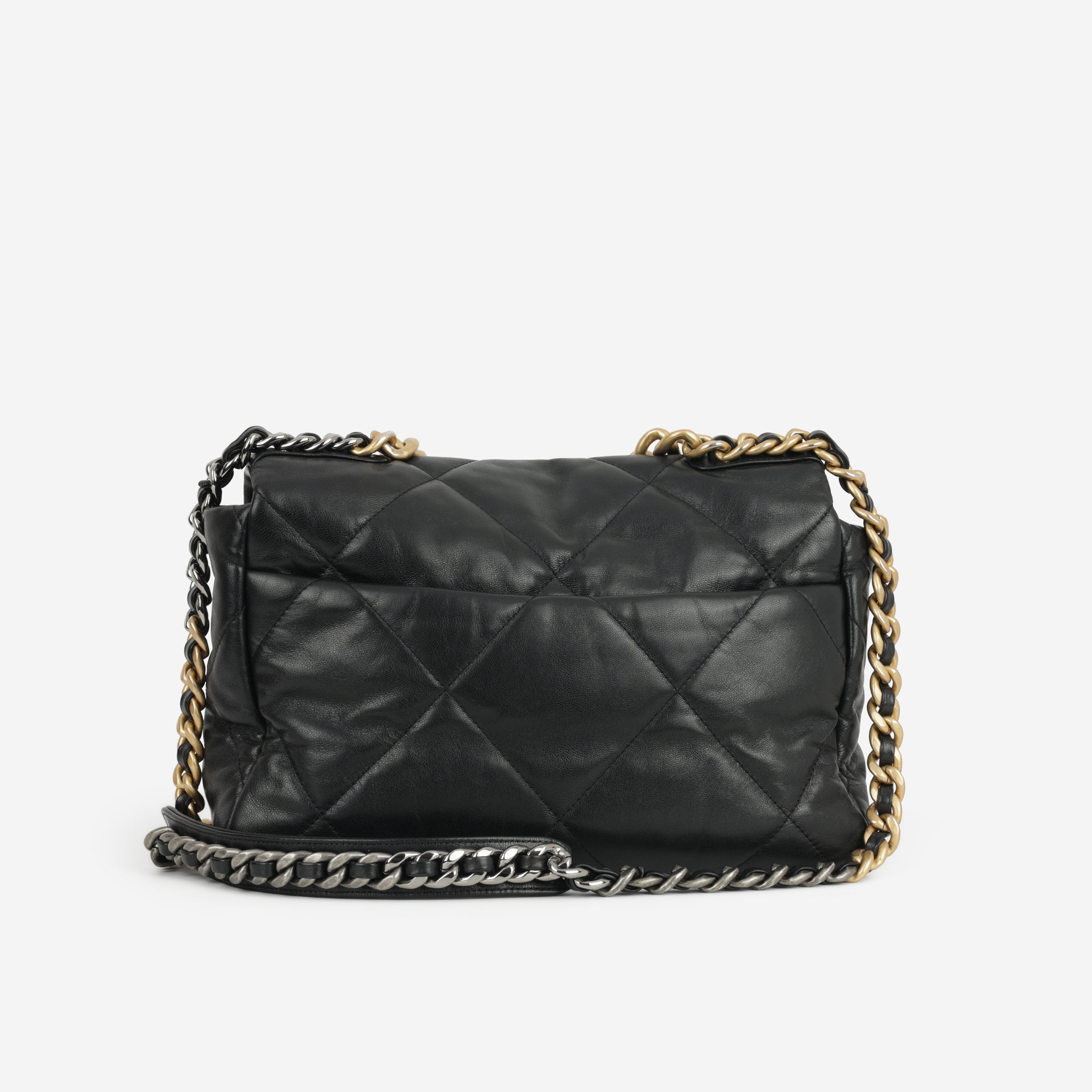 Chanel Large 19 Flap Bag - Black Lambskin | Multi Hardware