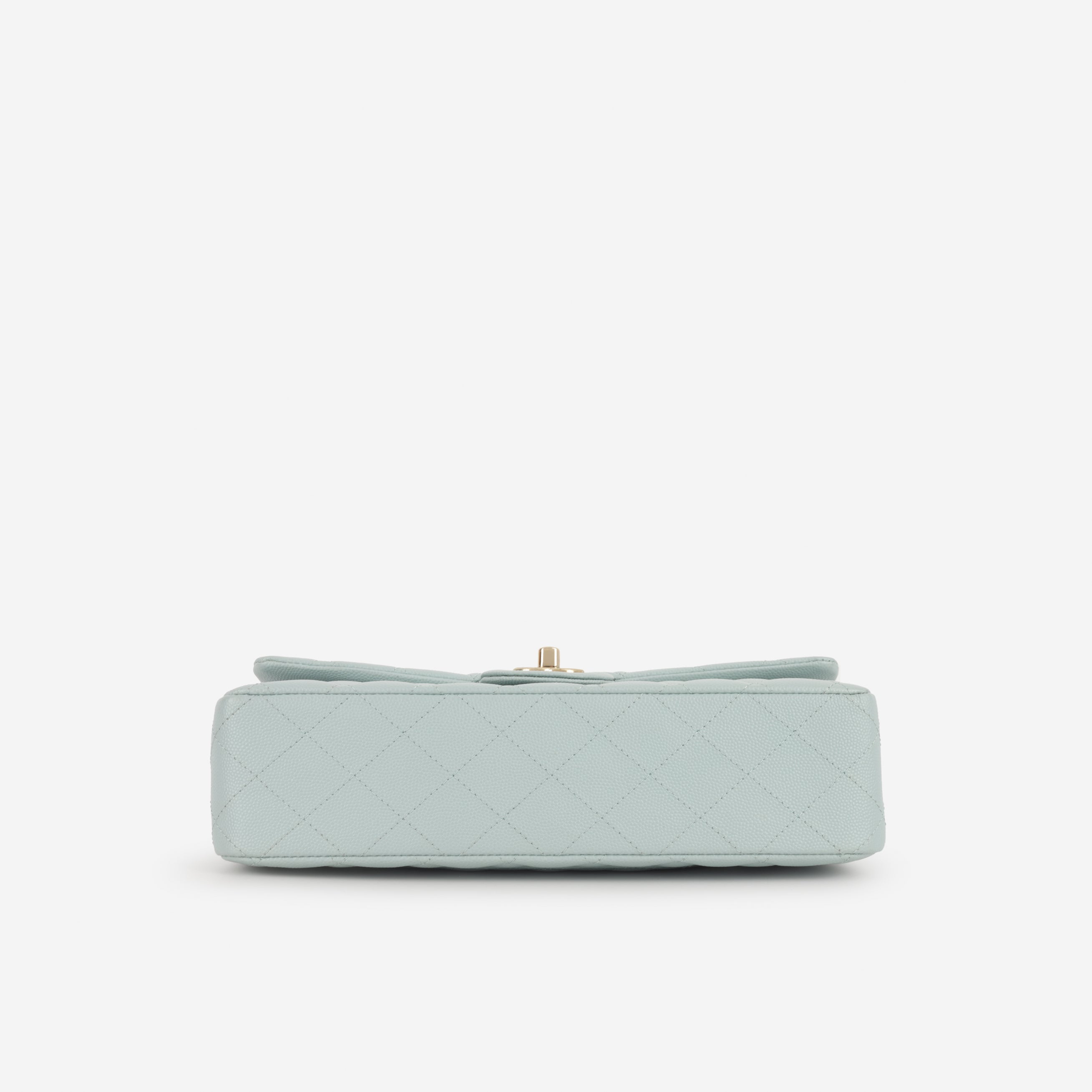 Chanel Medium Classic Flap - Light Blue Caviar | Champagne Gold Hardware