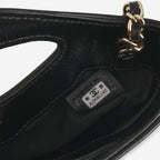 Chanel Nano 31 Clutch on Chain - Black Glazed Calfskin | Champagne Gold Hardware