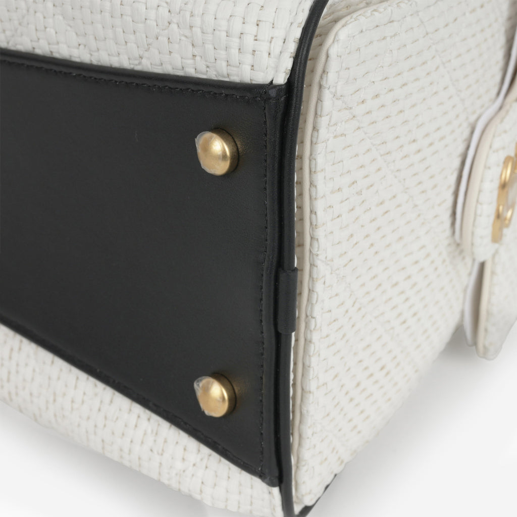 Chanel Small 25 Hobo - White Braided Raffia | Gold Hardware