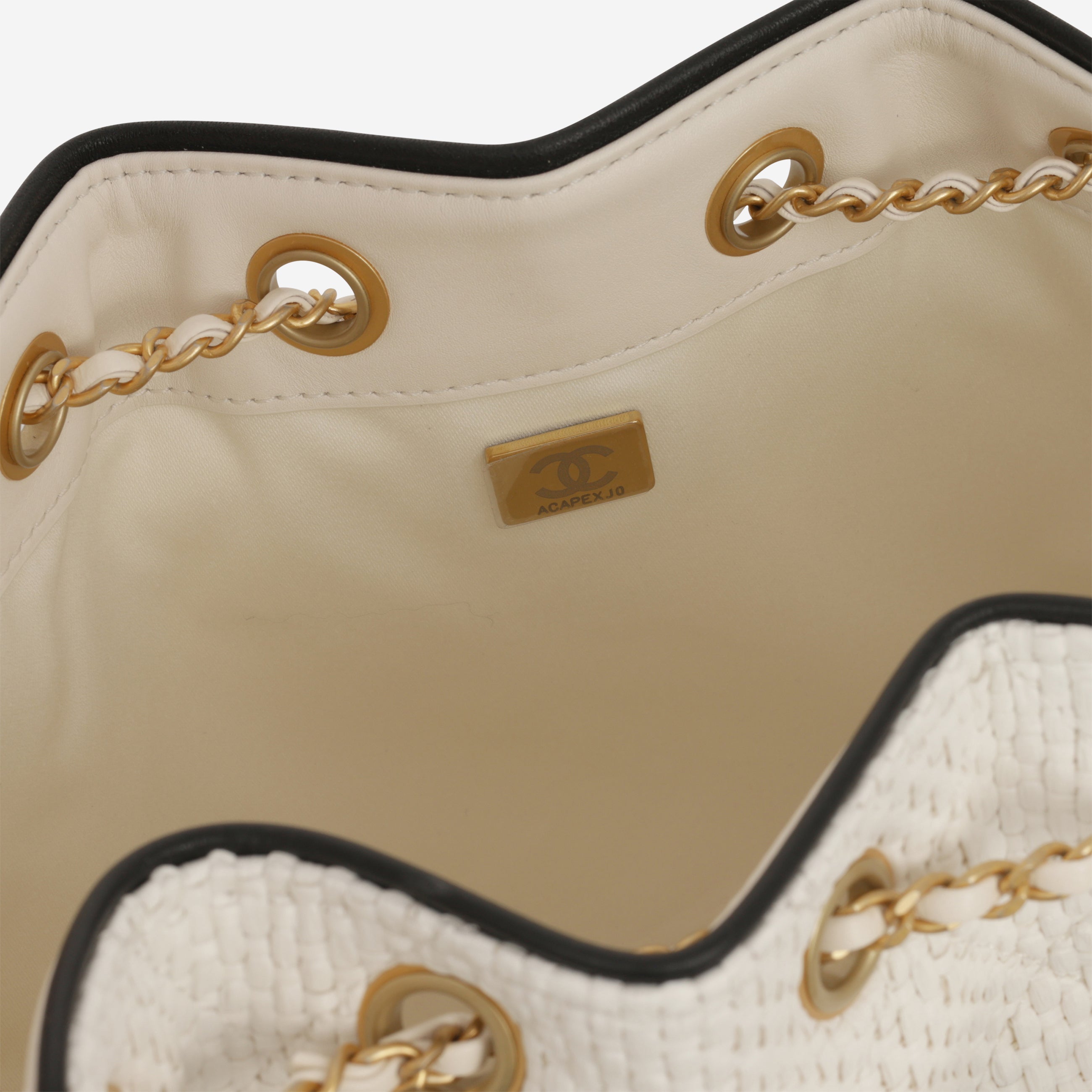 Chanel Small 25 Hobo - White Braided Raffia | Gold Hardware