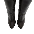 Saint Laurent Aragona Leather Kensington Knee High Boots - Size 7.5 / 37.5 (SHF-hrNJAG)