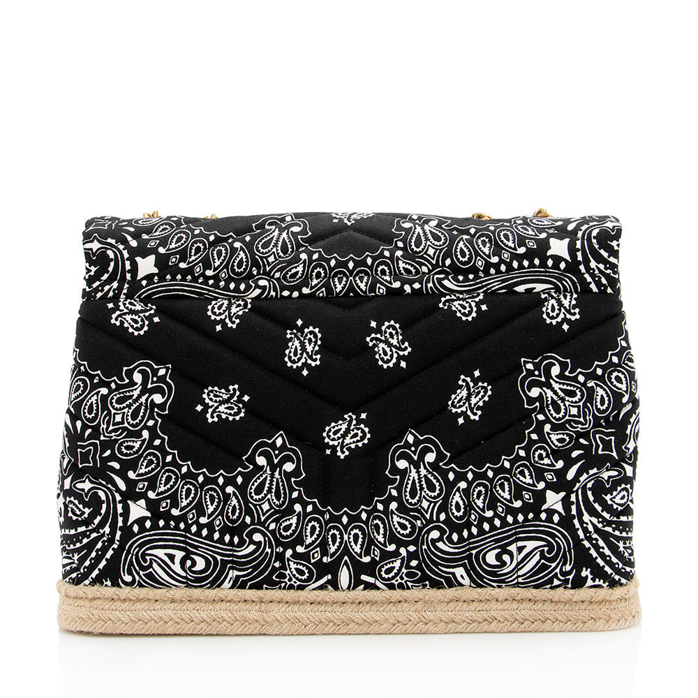 Saint Laurent Bandana Print LouLou Medium Shoulder Bag (SHF-14678)