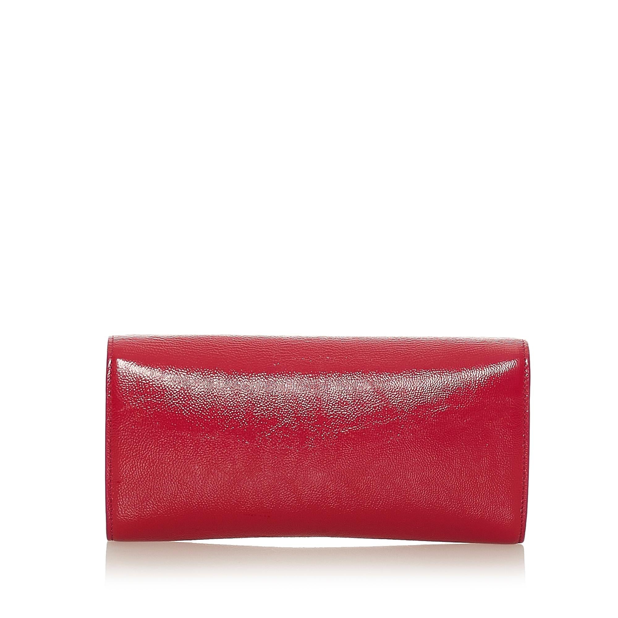 Saint Laurent Belle De Jour Patent Leather Clutch Bag (SHG-28032)