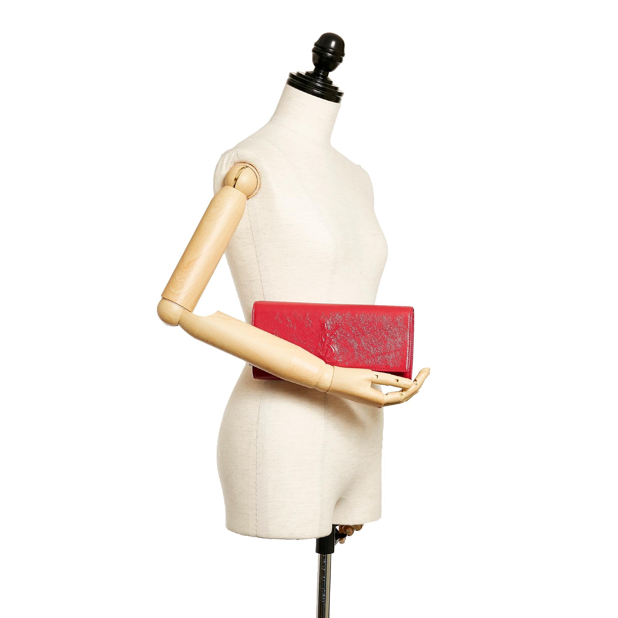 Saint Laurent Belle De Jour Patent Leather Clutch Bag (SHG-28032)