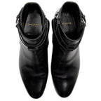 Saint Laurent Belted Leather Jodhpur Bootie - Size 6 / 36 (SHF-16623)