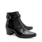 Saint Laurent Belted Leather Jodhpur Bootie - Size 6 / 36 (SHF-16623)