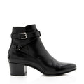 Saint Laurent Belted Leather Jodhpur Bootie - Size 6 / 36 (SHF-16623)