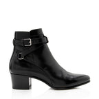 Saint Laurent Belted Leather Jodhpur Bootie - Size 6 / 36 (SHF-16623)