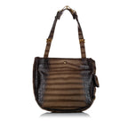 Saint Laurent Besace Embossed Nubuck Leather Flap Bag (SHG-29229)