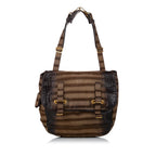 Saint Laurent Besace Embossed Nubuck Leather Flap Bag (SHG-29229)
