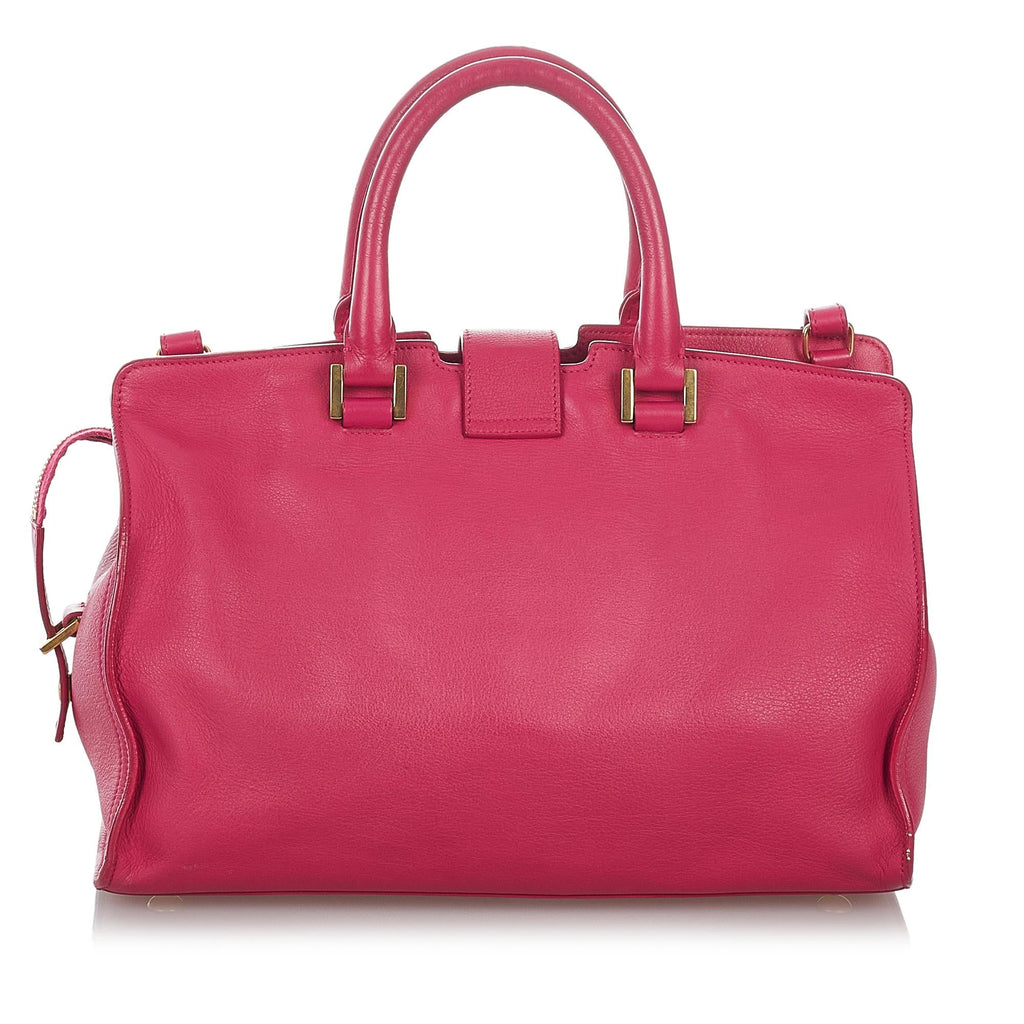 Saint Laurent Cabas Chyc Leather Satchel (SHG-26755)