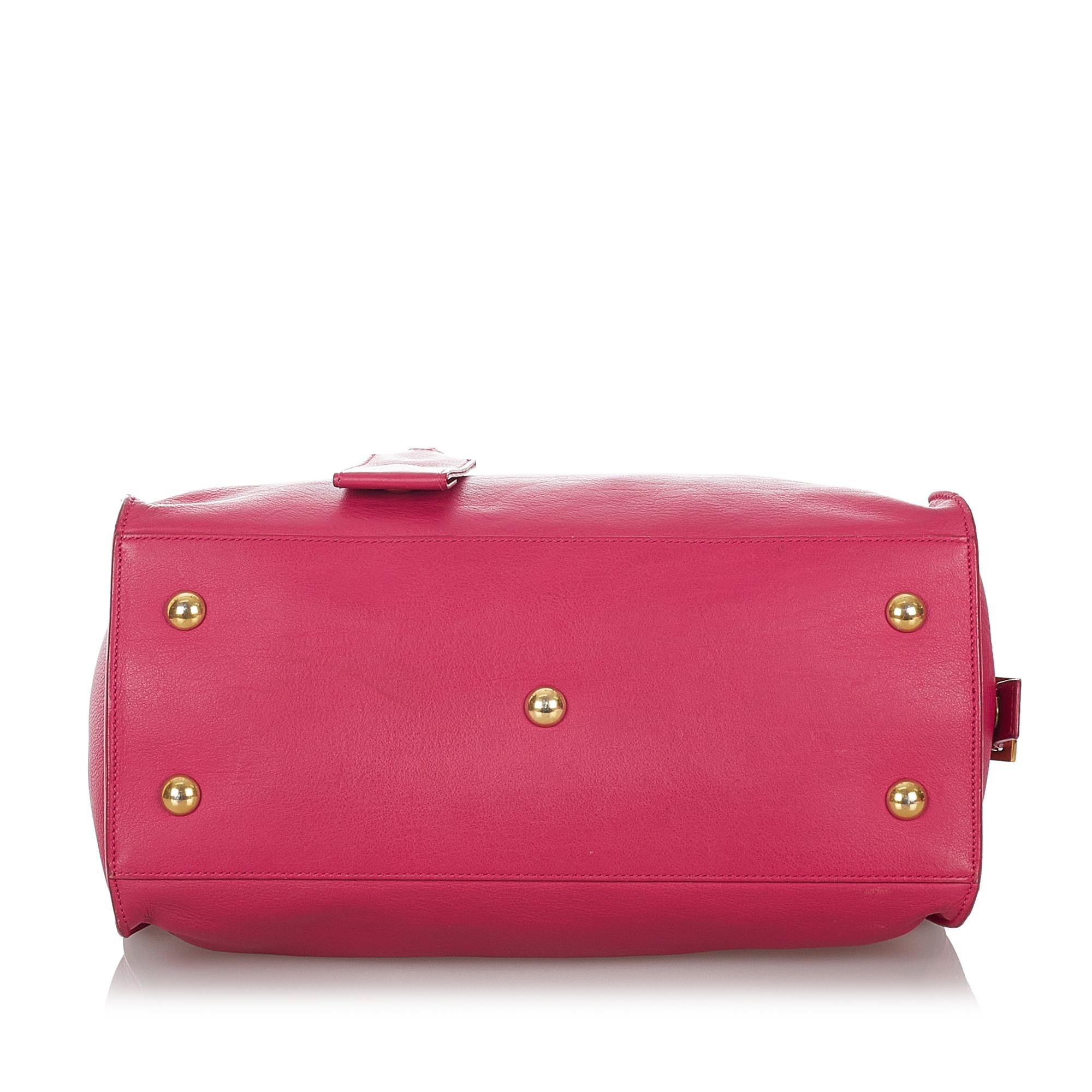 Saint Laurent Cabas Chyc Leather Satchel (SHG-26755)