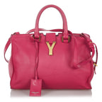 Saint Laurent Cabas Chyc Leather Satchel (SHG-26755)