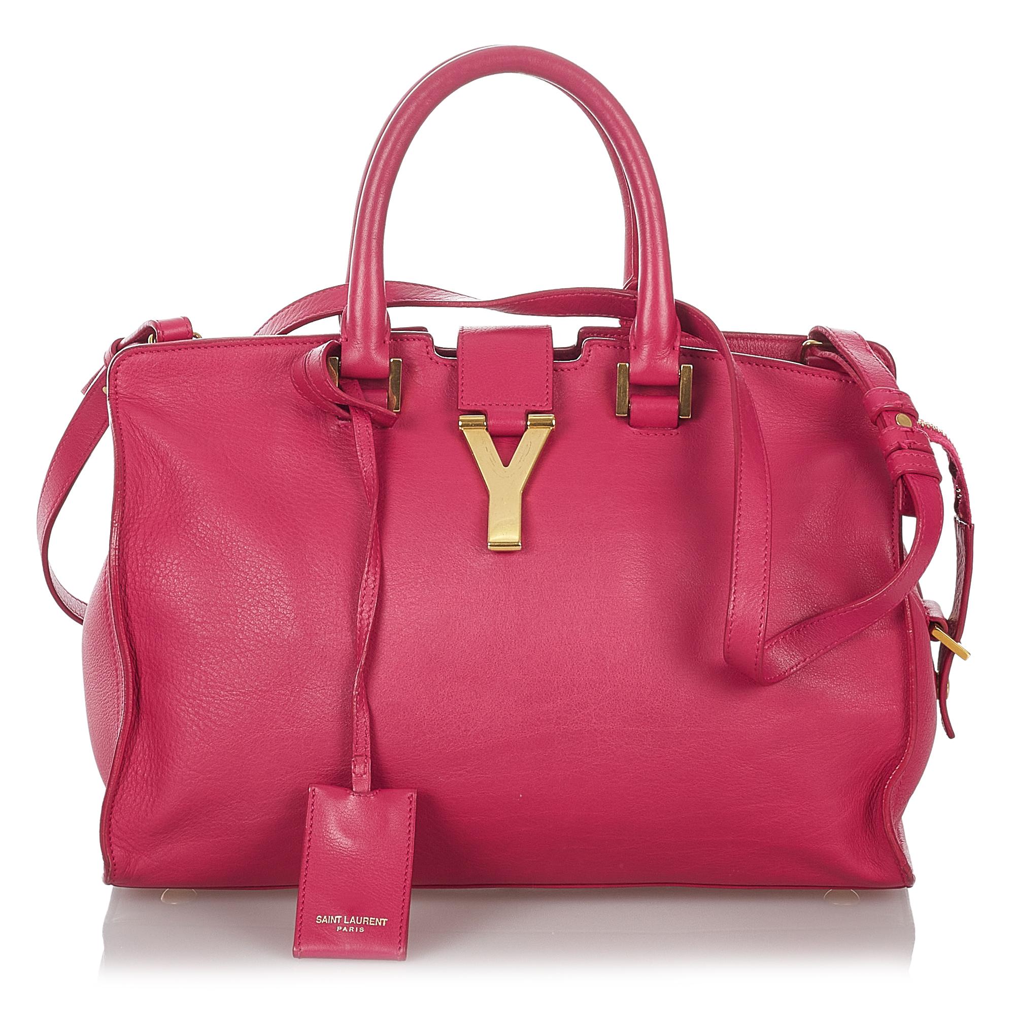 Saint Laurent Cabas Chyc Leather Satchel (SHG-26755)