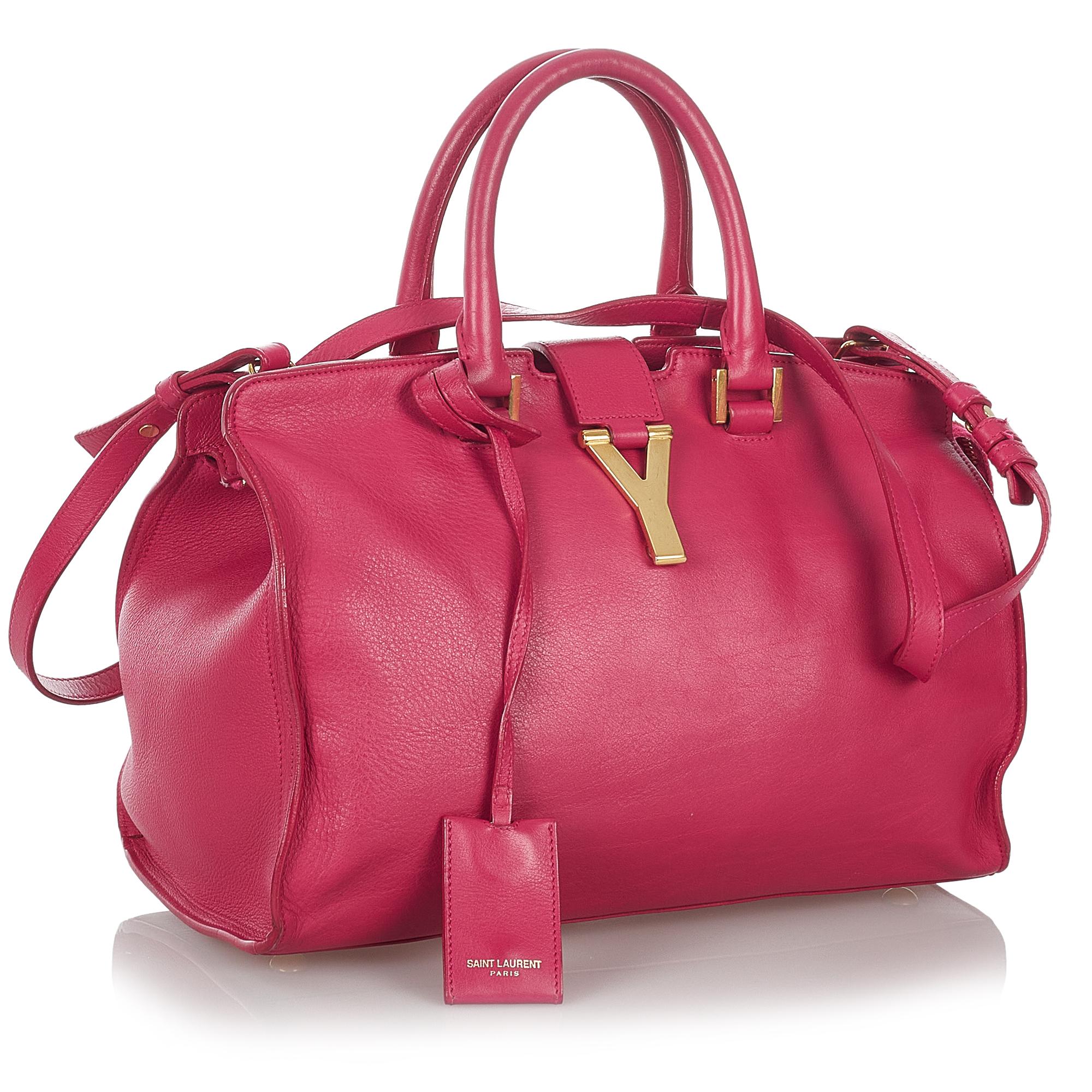 Saint Laurent Cabas Chyc Leather Satchel (SHG-26755)