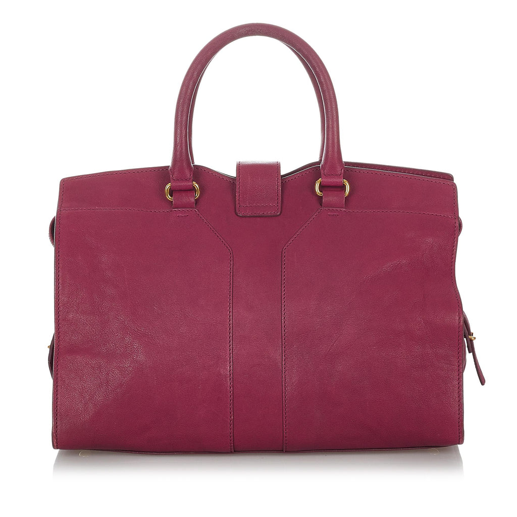 Saint Laurent Cabas Chyc Ligne Leather Handbag (SHG-26756)