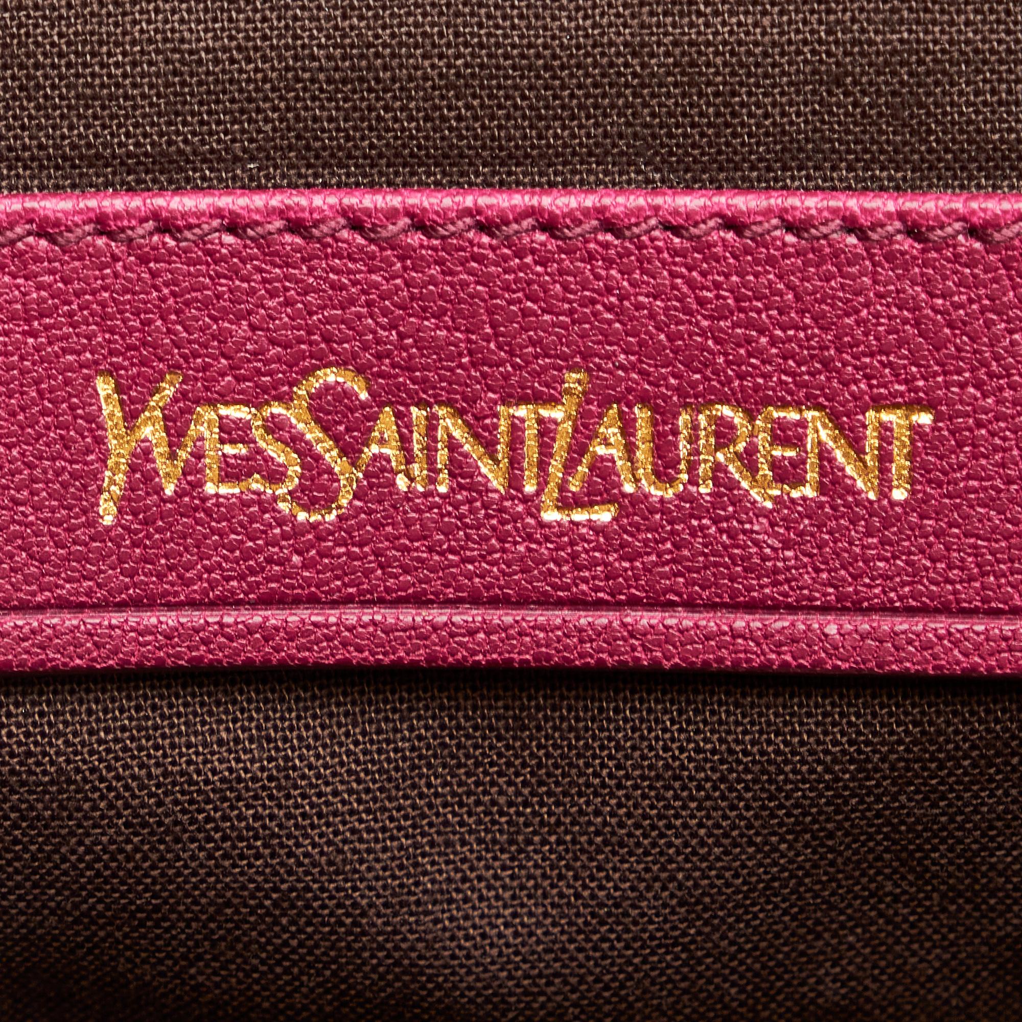 Saint Laurent Cabas Chyc Ligne Leather Handbag (SHG-26756)