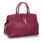 Saint Laurent Cabas Chyc Ligne Leather Handbag (SHG-26756)