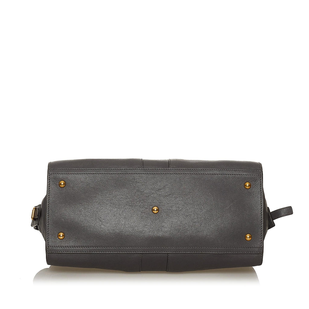 Saint Laurent Cabas Chyc Ligne Leather Handbag (SHG-29293)