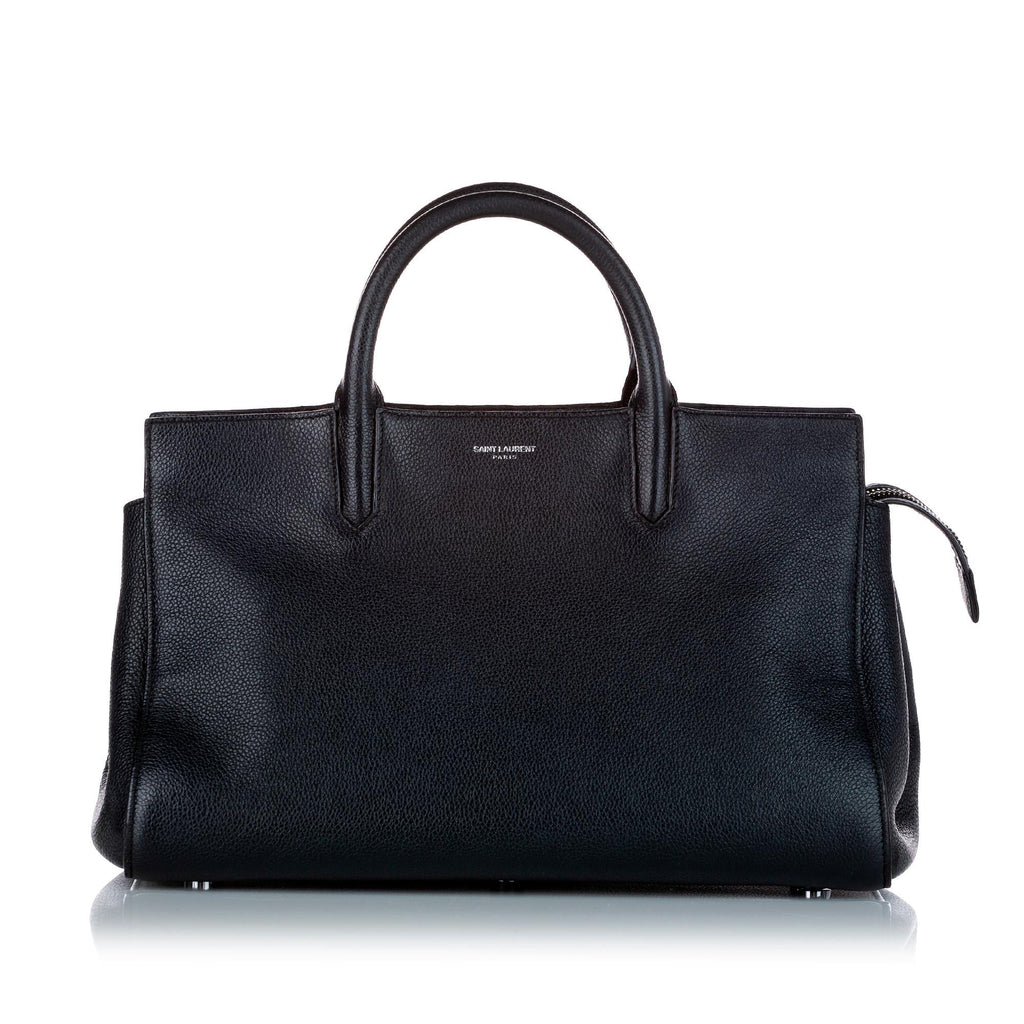 Saint Laurent Cabas Rive Gauche Leather Satchel (SHG-23851)