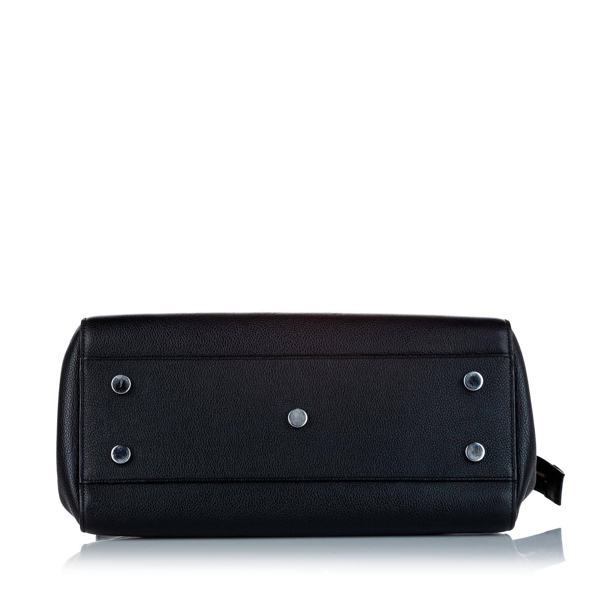 Saint Laurent Cabas Rive Gauche Leather Satchel (SHG-23851)