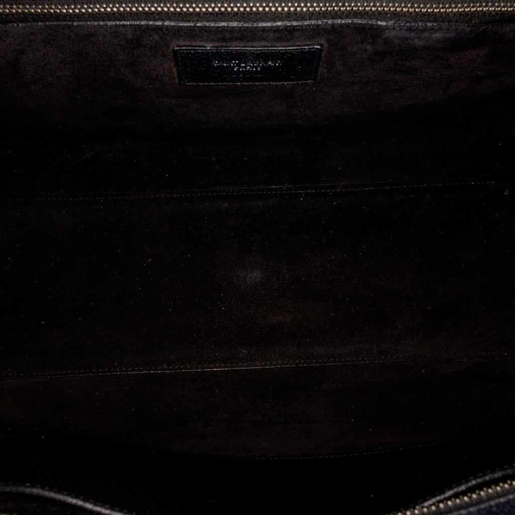 Saint Laurent Cabas Rive Gauche Leather Satchel (SHG-23851)