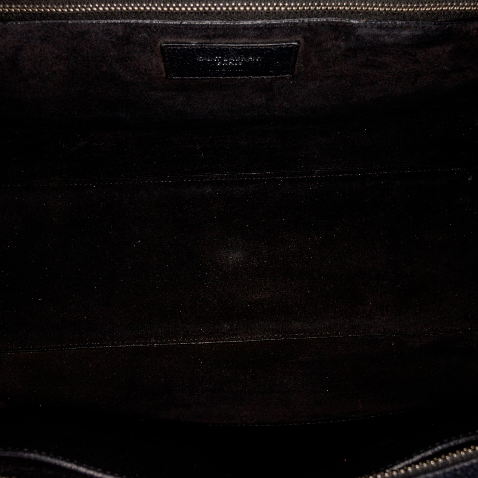 Saint Laurent Cabas Rive Gauche Leather Satchel (SHG-23851)