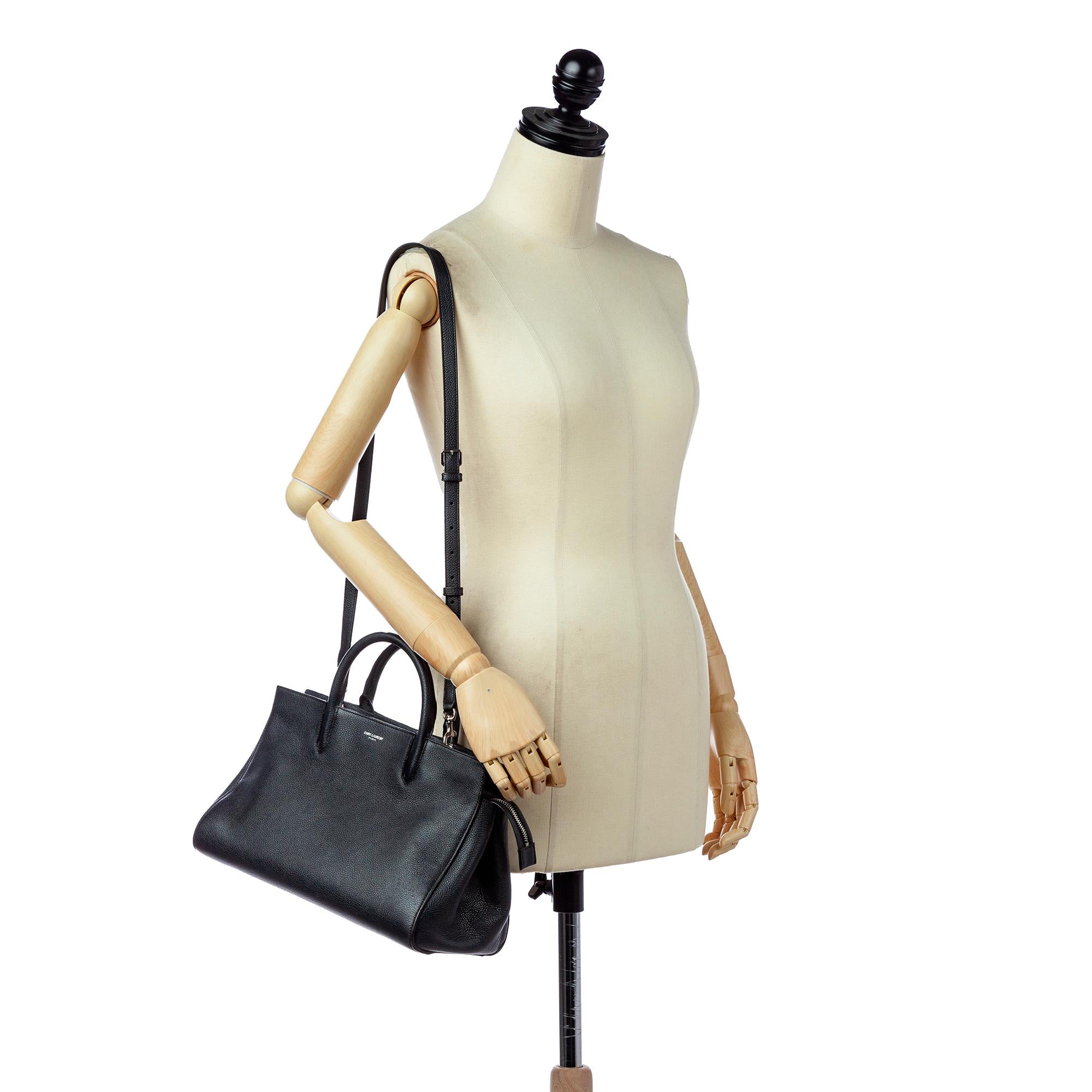 Saint Laurent Cabas Rive Gauche Leather Satchel (SHG-23851)