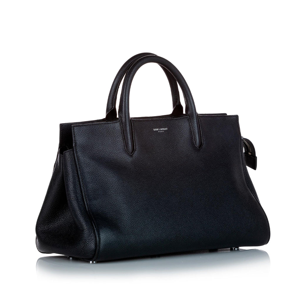 Saint Laurent Cabas Rive Gauche Leather Satchel (SHG-23851)