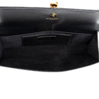 Saint Laurent Calfskin Cassandra Tassel Clutch (SHF-18666)