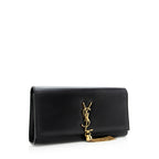 Saint Laurent Calfskin Cassandra Tassel Clutch (SHF-18666)