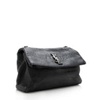 Saint Laurent Calfskin Croc Embossed West Hollywood Flap Bag (SHF-17898)